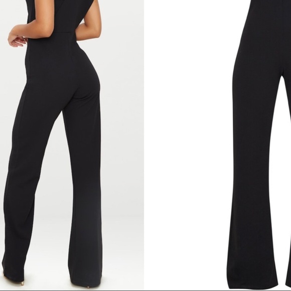 Black Drape One Shoulder Jumpsuit - Picture 7 of 8